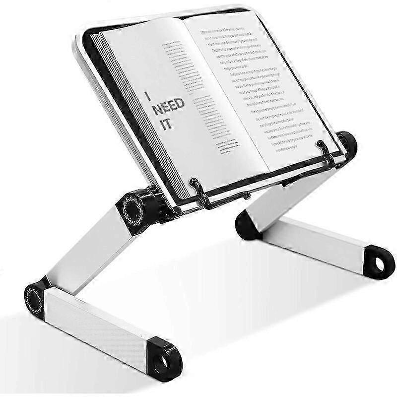 Portable Reading Stand, Lightweight Aluminum Alloy Book Holder for Tablets & Large Books, Space-Saving & Ergonomic Design