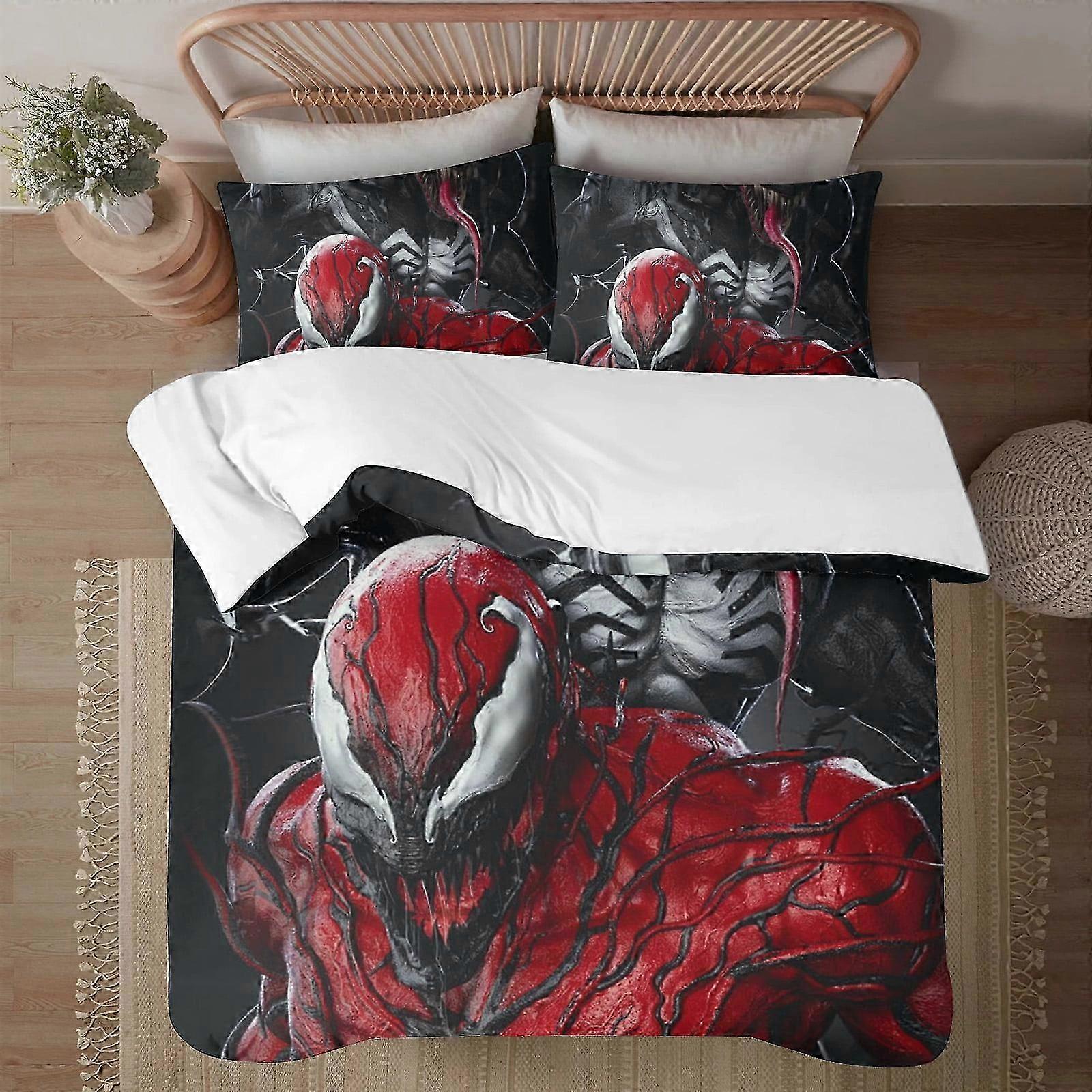 v5932 Lakan Sängkläder Venom 3-delat sängkläder1 påslakan +2 örngott för barn Pojkar Flickor Vuxen Tecknad film Varm söt mode semester present gi