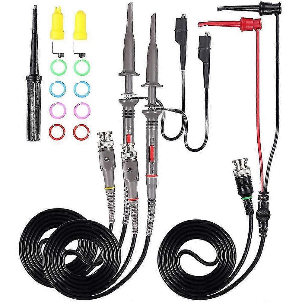 P6100 100 MHz Oscilloscope Probes with BNC to Minigrabber Test Lead Kit