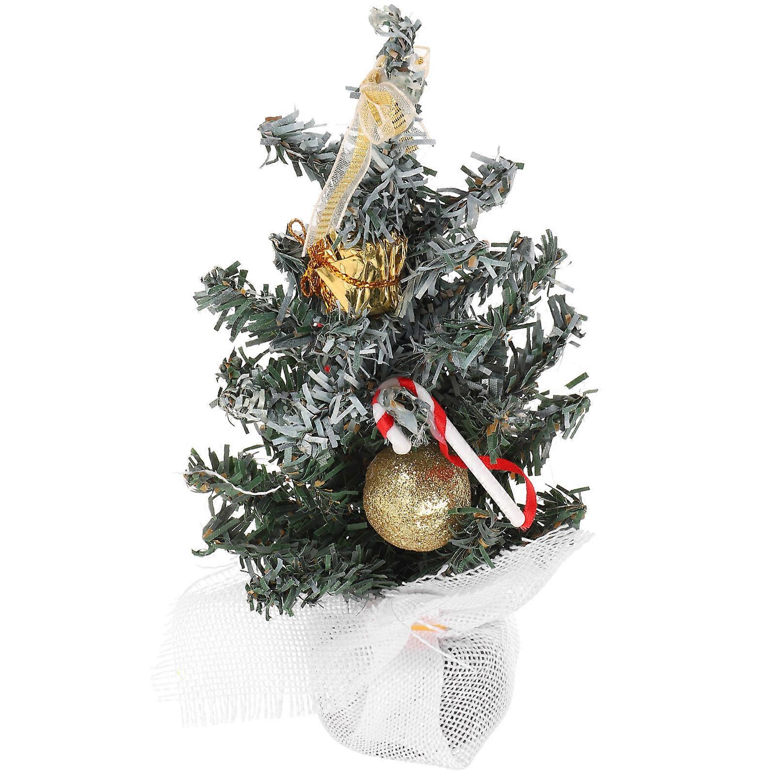 Tabletop Xmas Tree Christmas Tree Ornament for Decoration 2Pcs Green
