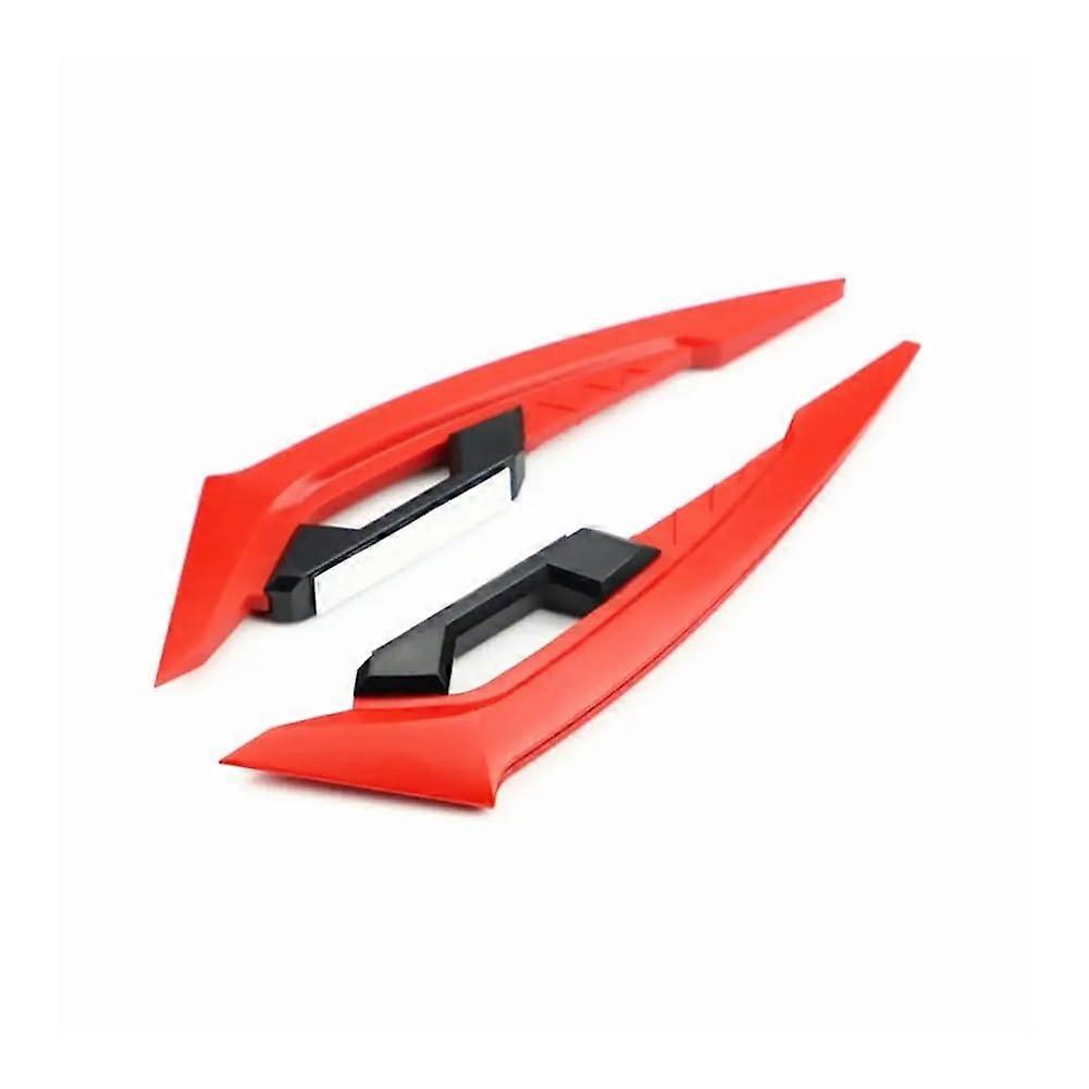 Motorcycle Winglets Front Side Spoiler Aerodynamic Wing Set 2Piece Red Decoration Sticker