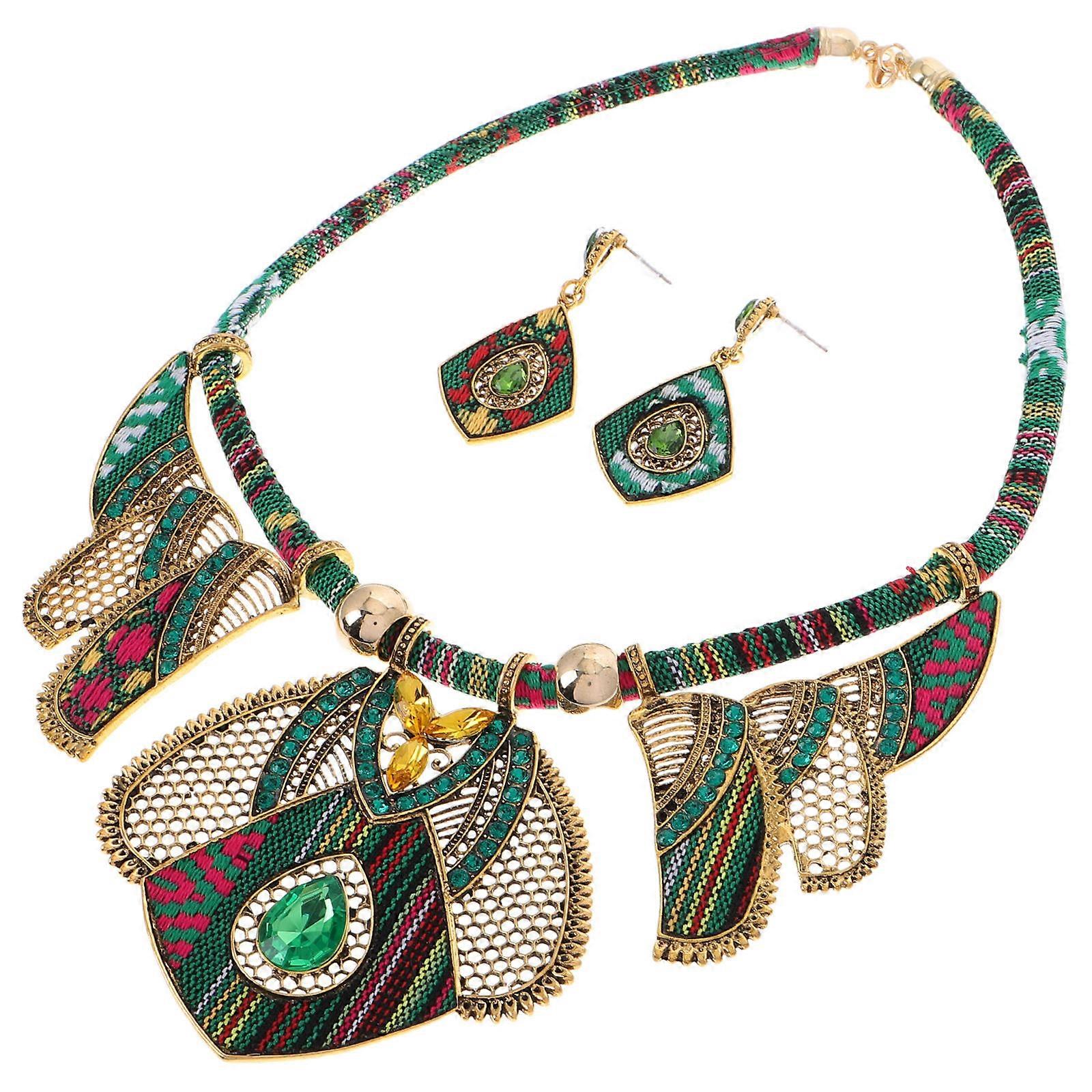 Bohemian Necklace and Earrings Jewelry Set for Women with 5Sets