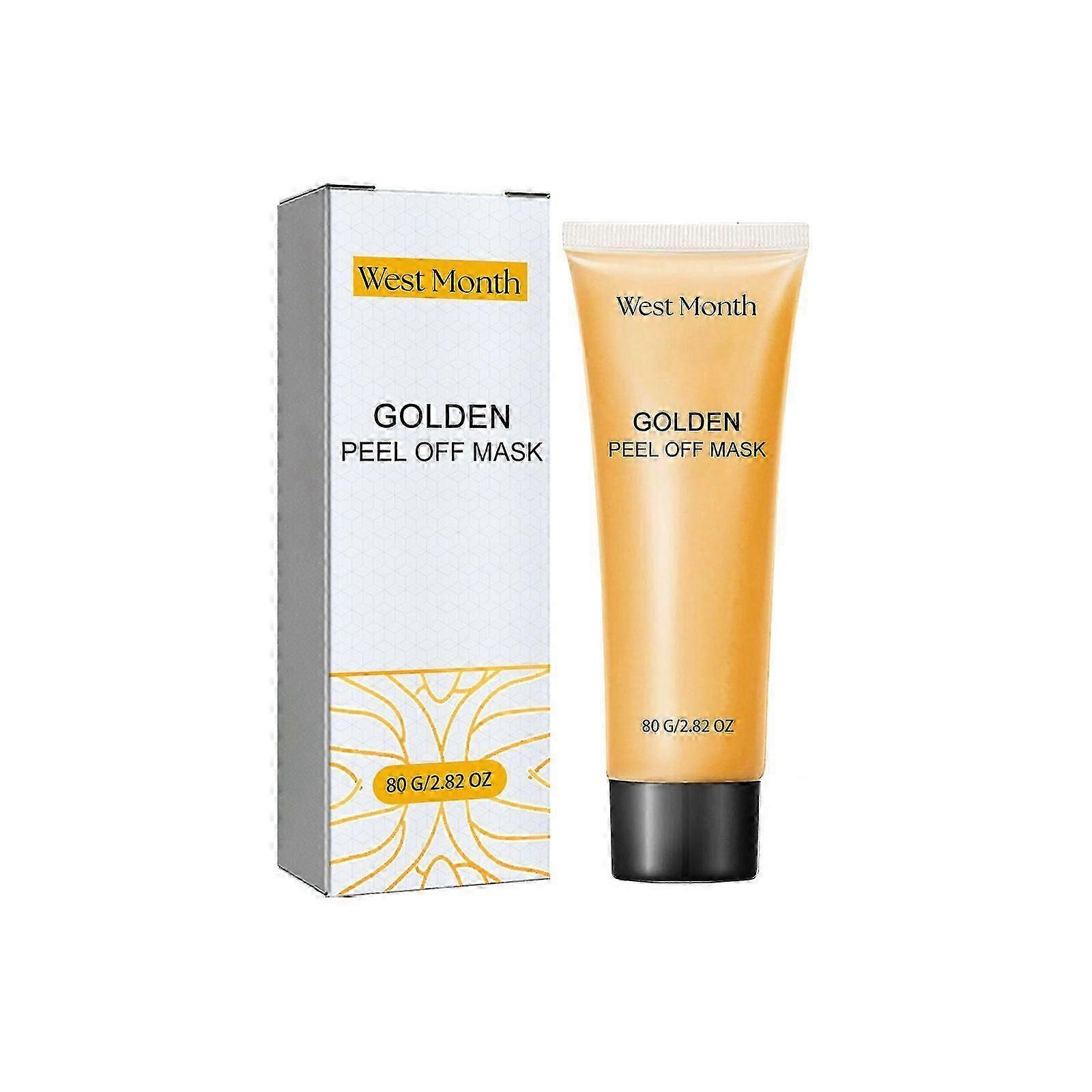Golden Peel Off Mask, Golden Peel Off Mask Blackhead Remover Mask, Anti-Aging Gold Face Mask for Moisturizing Deep Cleansing, Reduces Fine Lines and C