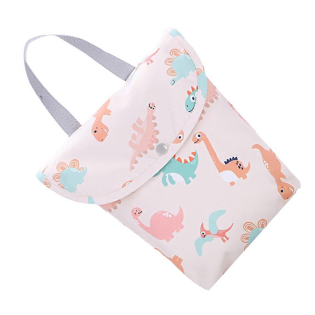 Portable Diaper Wet Dry Bag 2Pcs Organizer For Baby Outdoor Use 32x21cm Rectangular Polyester Material
