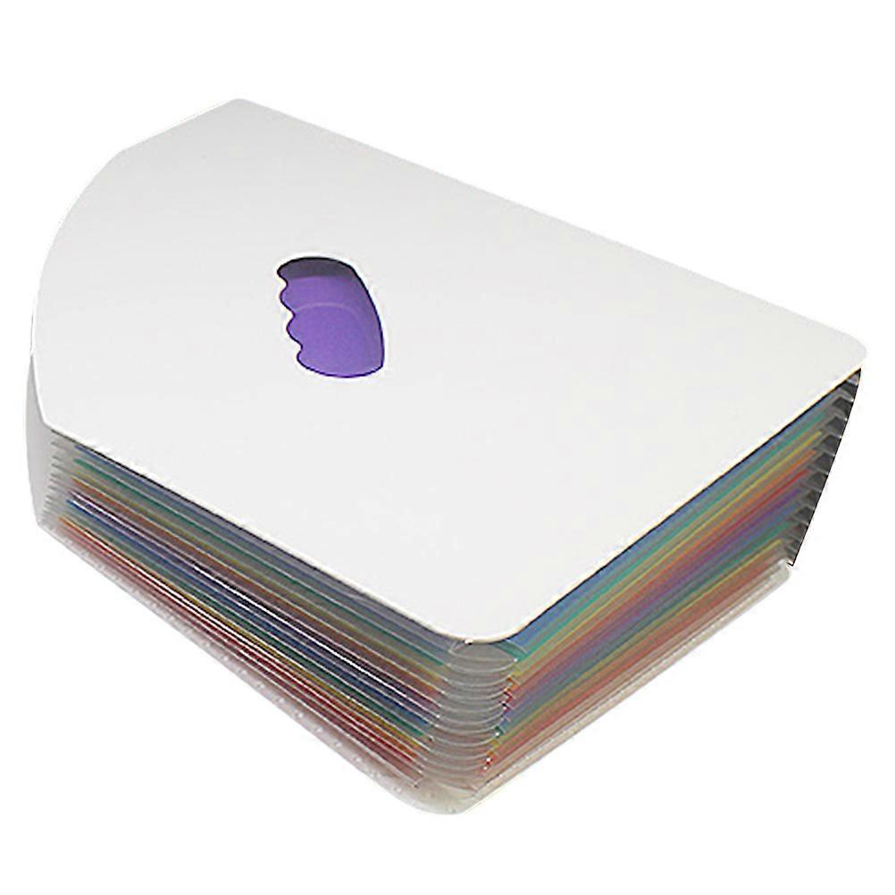 Multicolored Rainbow Paper Folder Document Organizer Office Use Study 305X255X3Cm 1Pack