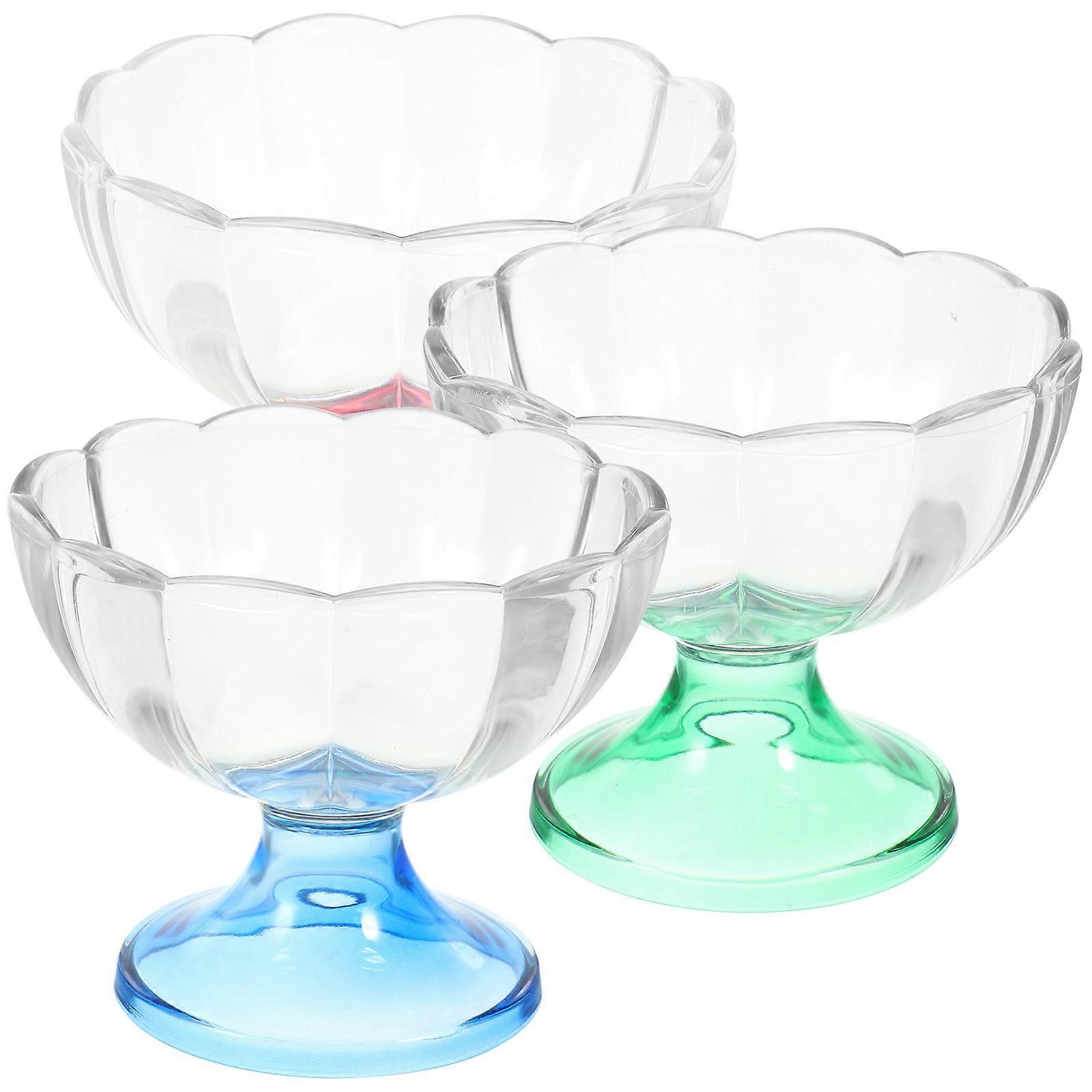 Serving Bowls Ice Cream Bowl All Ages Transparent 10.5X10.5X9CM 3Pcs