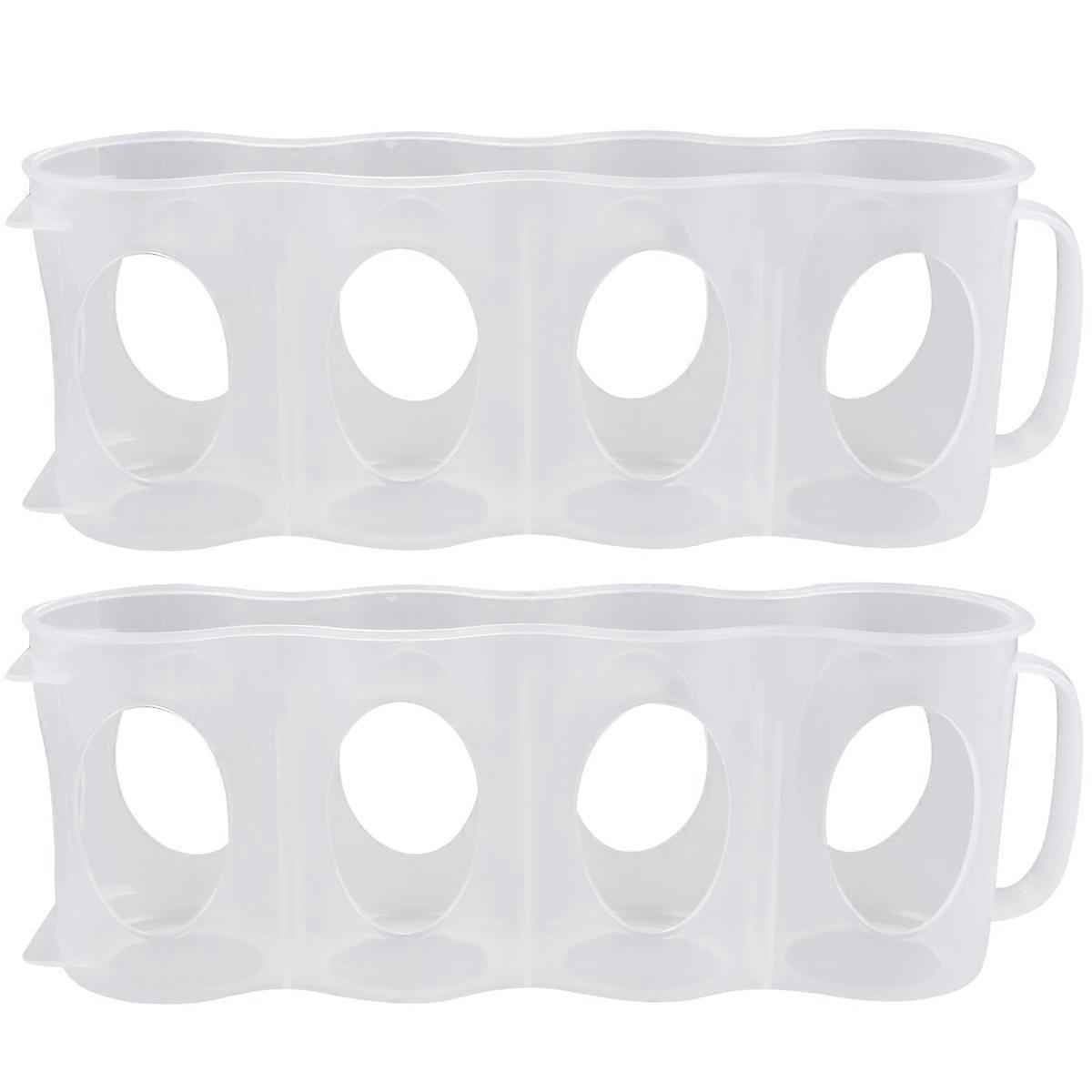Bottle Organizer Hand Pull Type Storage Box for Refrigerator 6Pcs