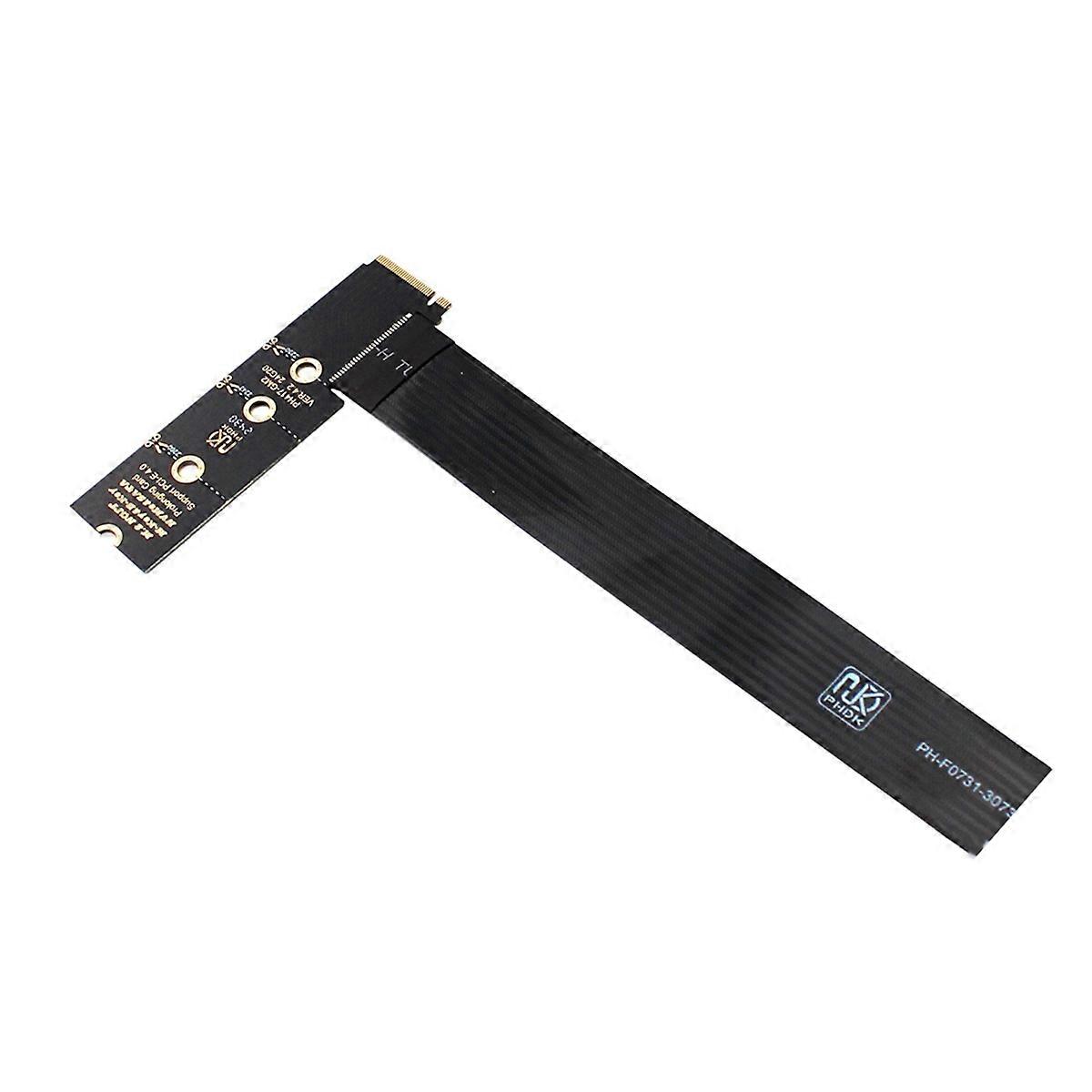 M.2 NVMe SSD Extension Cable PCIe 4.0 X4 M-Key High-Speed Data fer Flexible Extender for M.2 NGFF SSDs PH417B-20