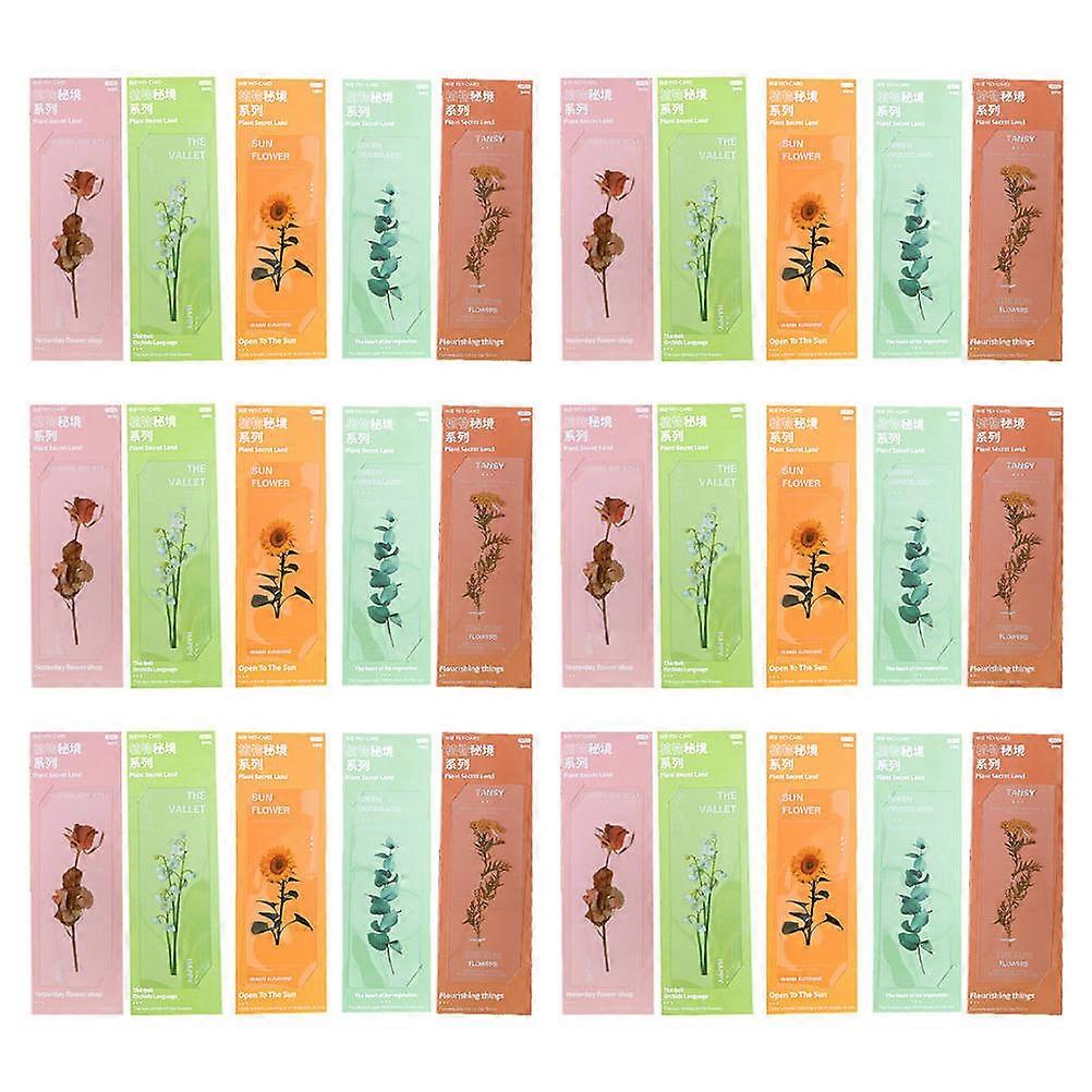 Portable Bookmarks Stationery for Reading Use 60Pcs Plant Themed Bookmarks