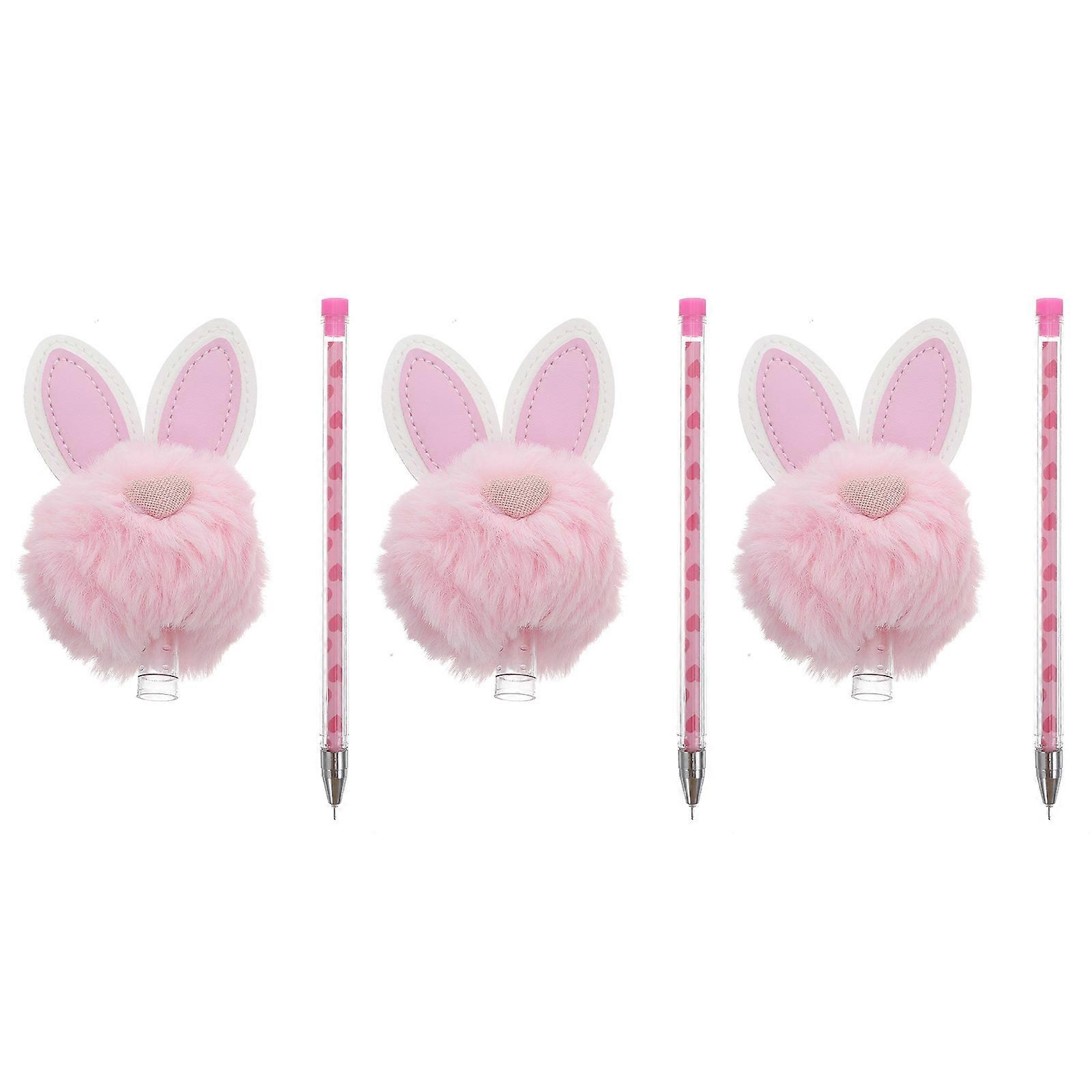 0.5mm Gel Pens Rabbit Ear Neutral Pen Set for Writing Use 9Pcs Pink