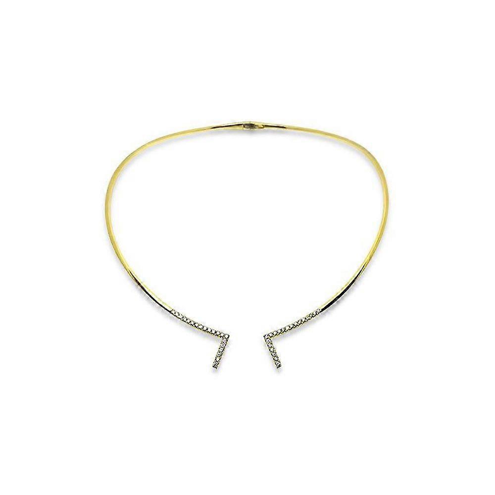 Nouveau collier ouvert simple chaîne de clavicule en strass design polyvalent à la mode