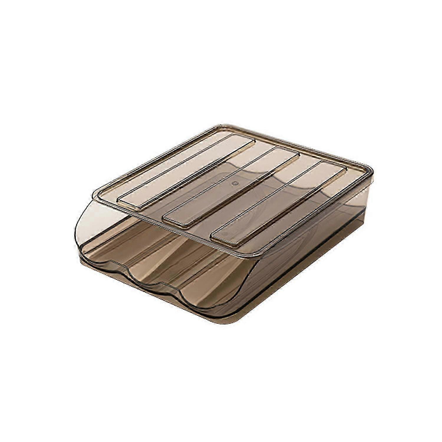 Automatic Rolling Egg Storage Box Space Saving PET Fresh Preservation Egg Tray for Cooking