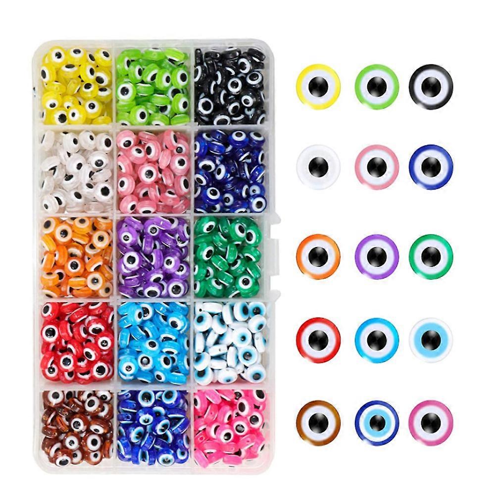 Creative Resin Eye Pattern Spacer Beads for Jewelry Making 1 Box DIY Set
