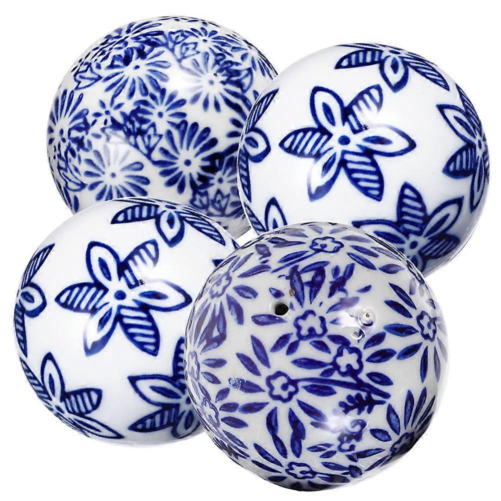 Blue Ceramic Floating Balls for Aquarium Decoration 20Pcs Set