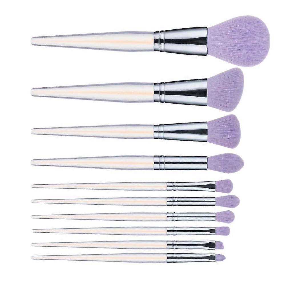 Acrylic 10Pcs Facial Contouring Makeup Brushes Set Designed For Women Professional Use Featuring Essential Cream Application Tools