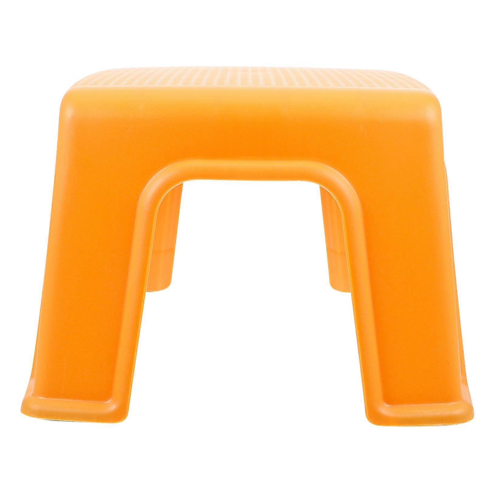 Orange Creative Footstool Household Stool for Sitting 2Pcs Comfortable