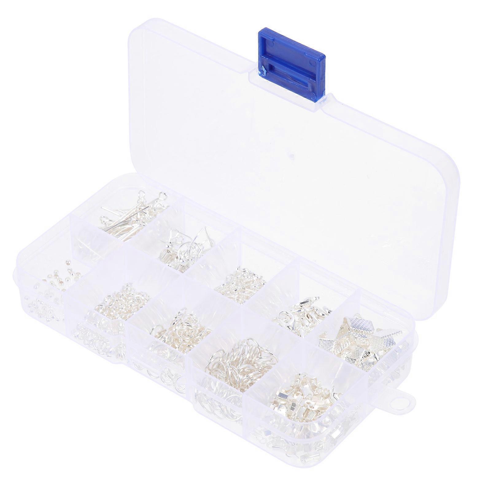 Silver Metal Earring Hooks Ear Accessories for DIY Use 1 Box