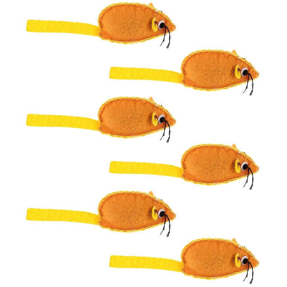 Interesting Mouse Toy Plush Mouse Toys for Cat Chewing 12Pcs Kitten