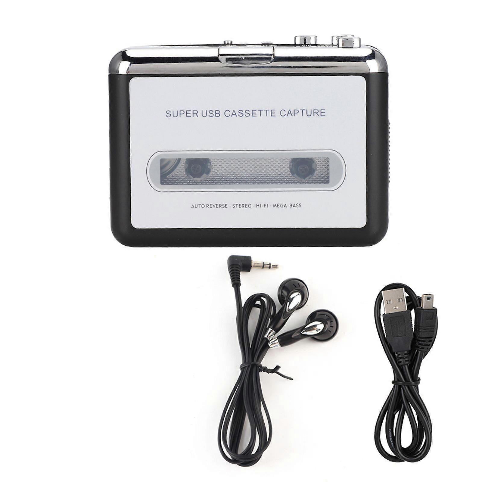 USB Tape To MP3 Capture Converter Stereo Audio Music Player Cassette Player