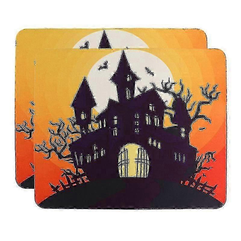 2pcs Halloween Mouse Mat For Halloween Decorations