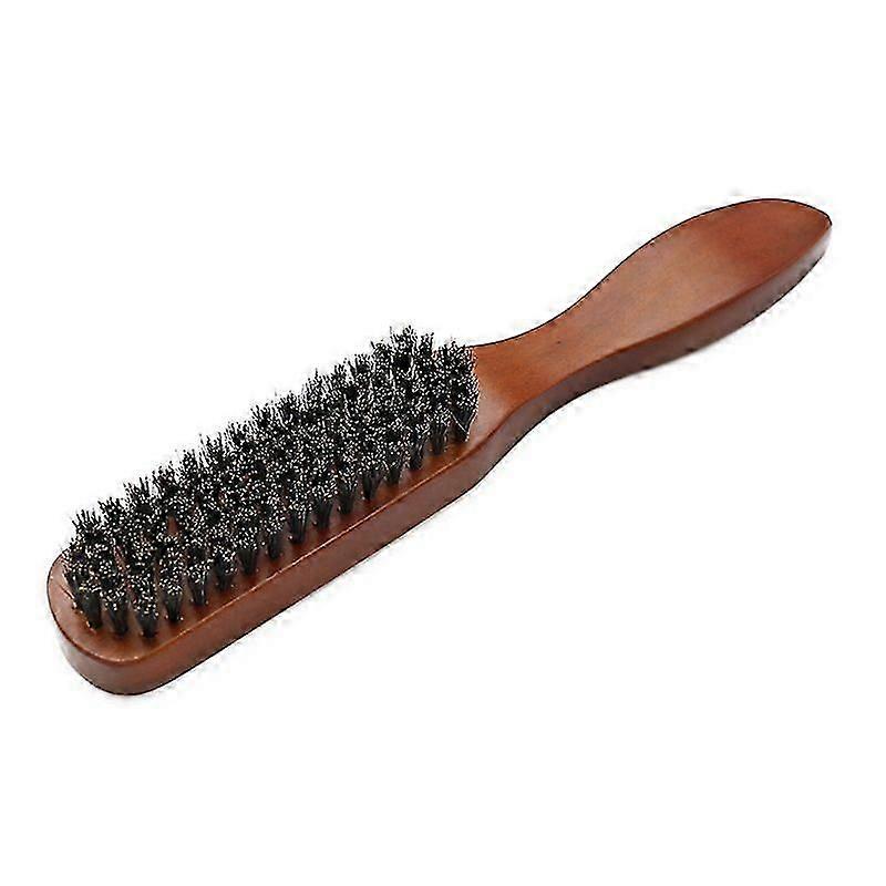 Professional Beard Brush for Men with Hair Brush and Knife Beard and Mustache Comb Set Soft Boar Bristle and Wood Material Gift with Pouch
