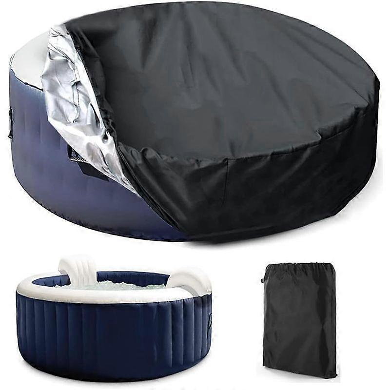 Pokrowiec na wannę z hydromasażem Minglan Okrągłe wodoodporne poliestrowe pokrowce na spa na zewnątrz do wanny / Bubble Message Spa Outdoor Portable