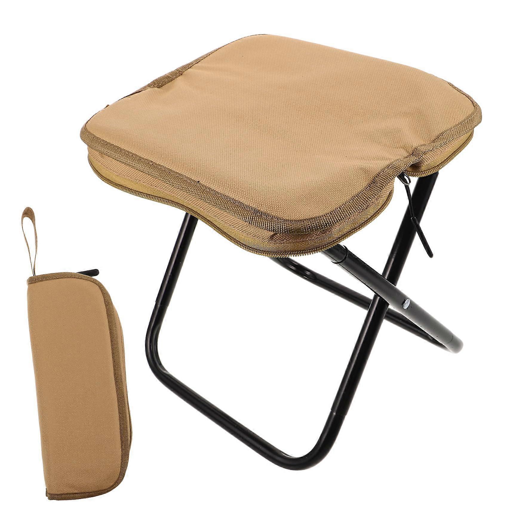 Portable Ultralight Folding Camping Stool Cushioned Seat For Hiking, Fishing, Picnic Compact Travel Stool