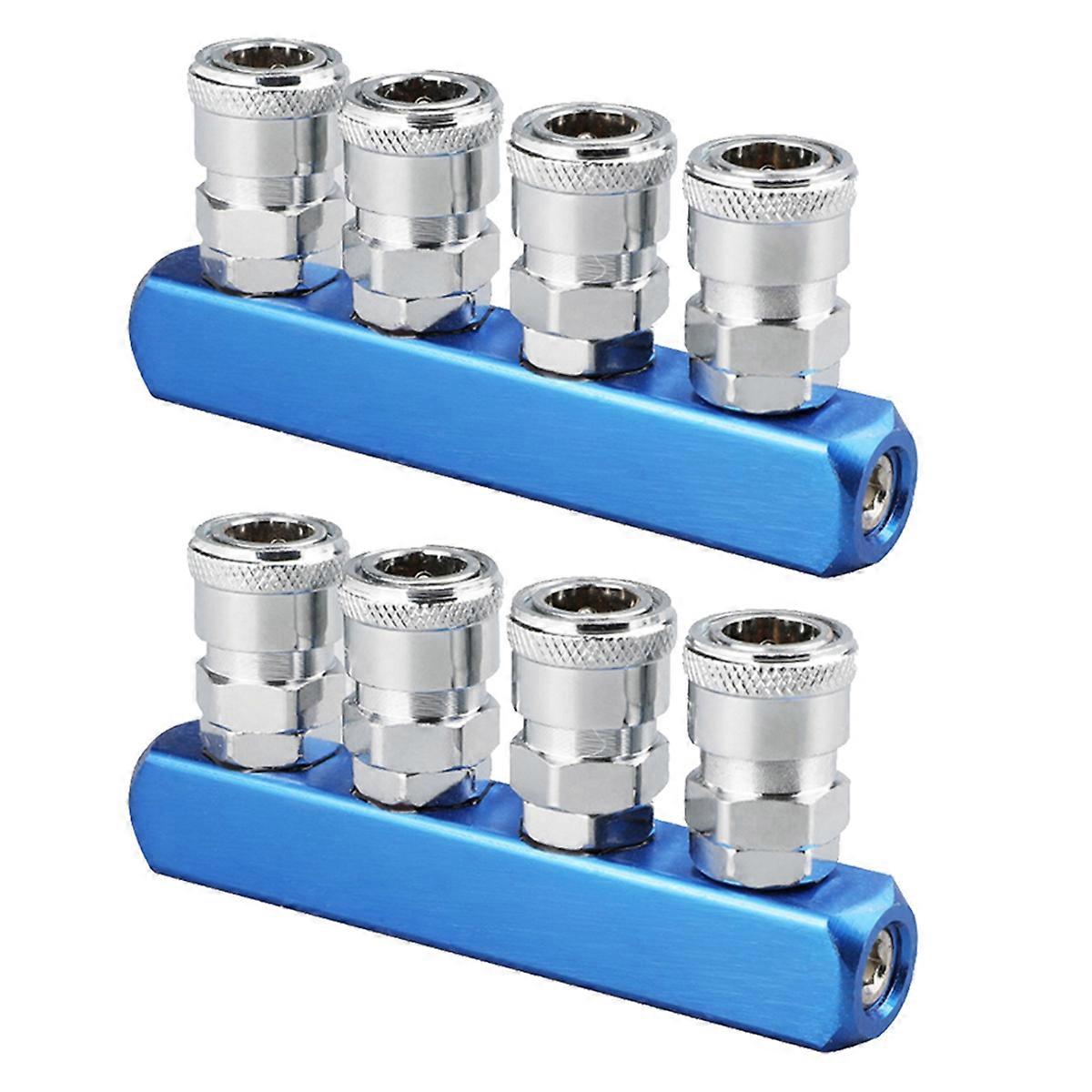 Pneumatic Distributor 4 Way Air Hose Quick Connect Coupling Tool