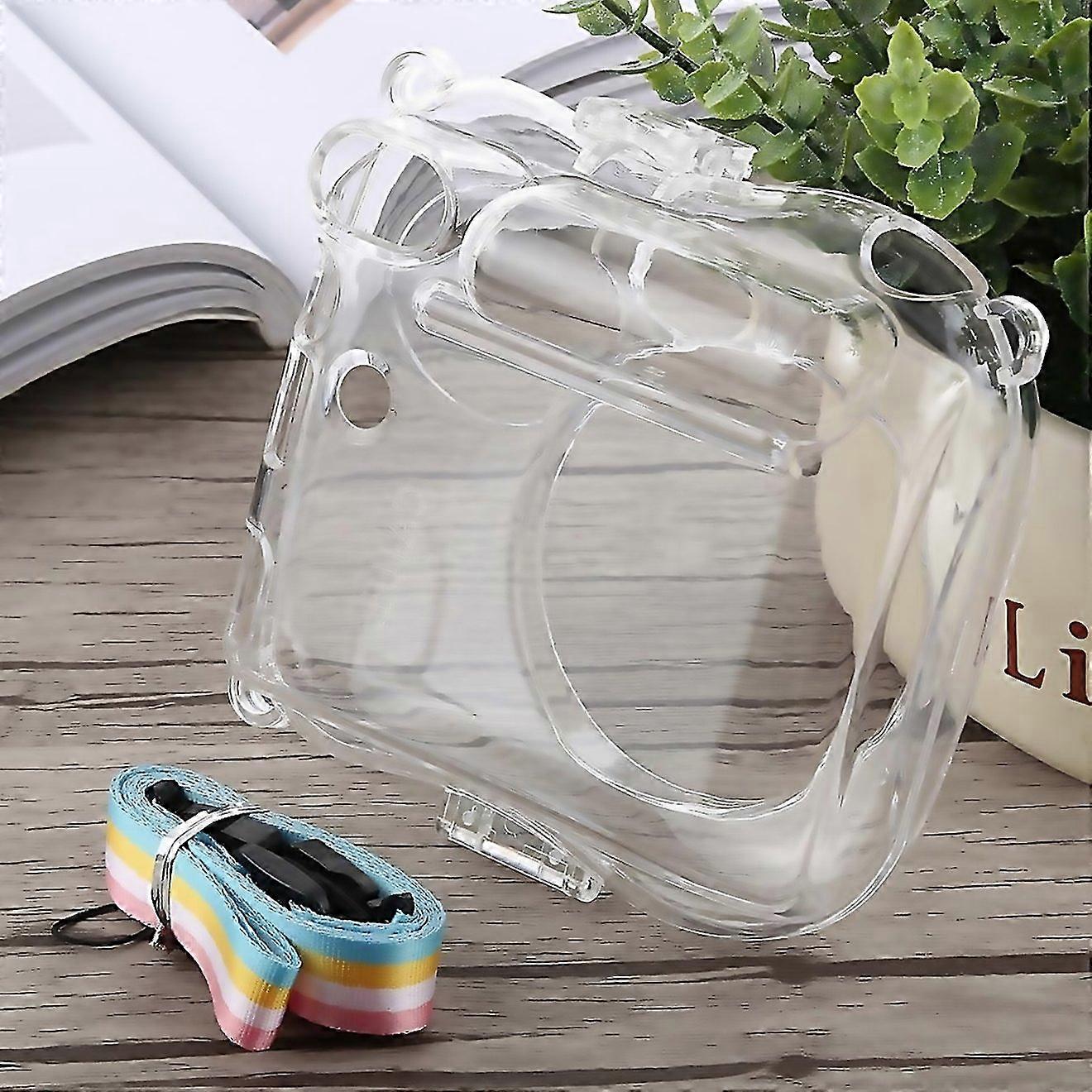 For Protective Crystal Shell Case With Strap For Fujifilm Instax Mini 25 Transparent