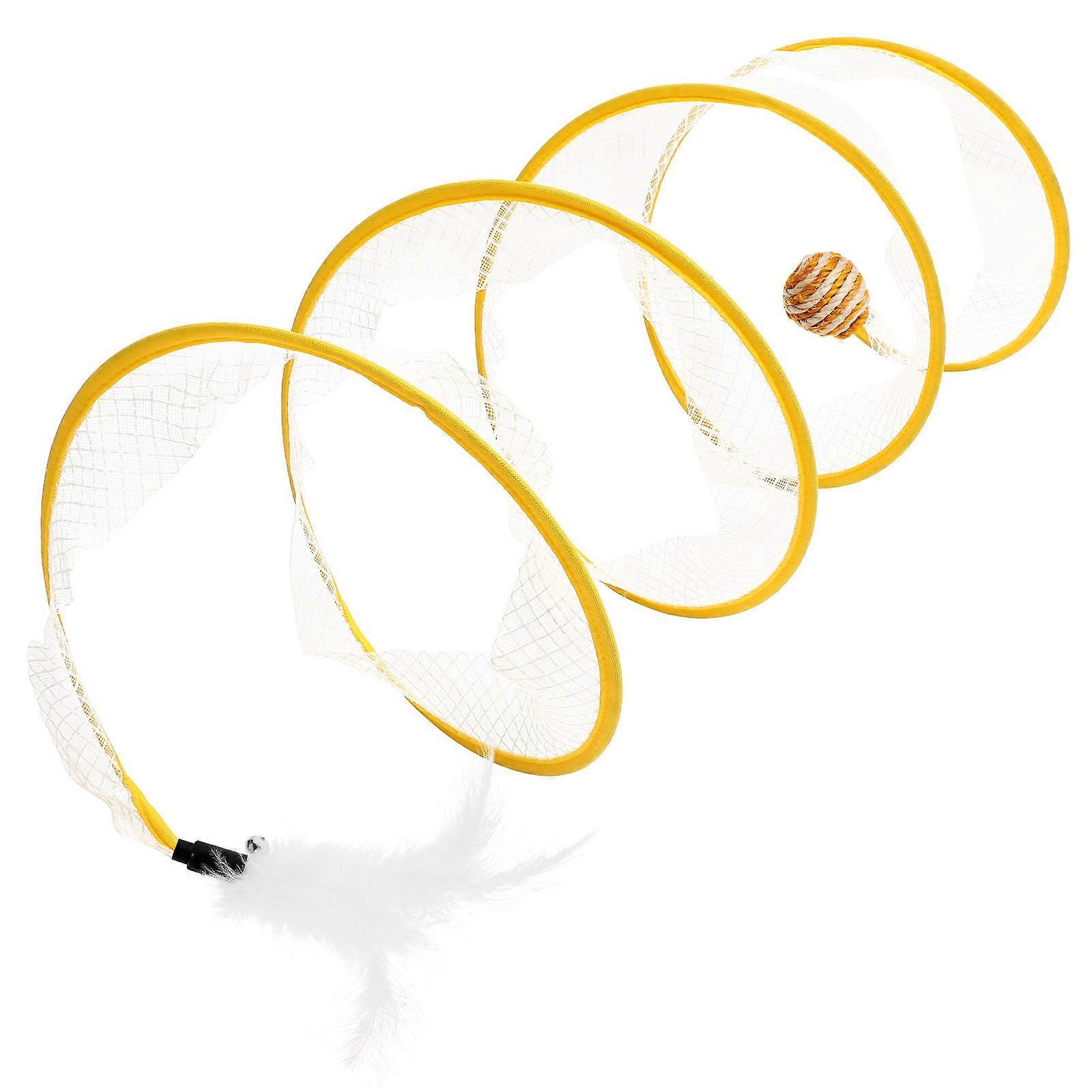 Cat Tunnel Toy Foldable for Interactive Play Kitten Tunnel Toy