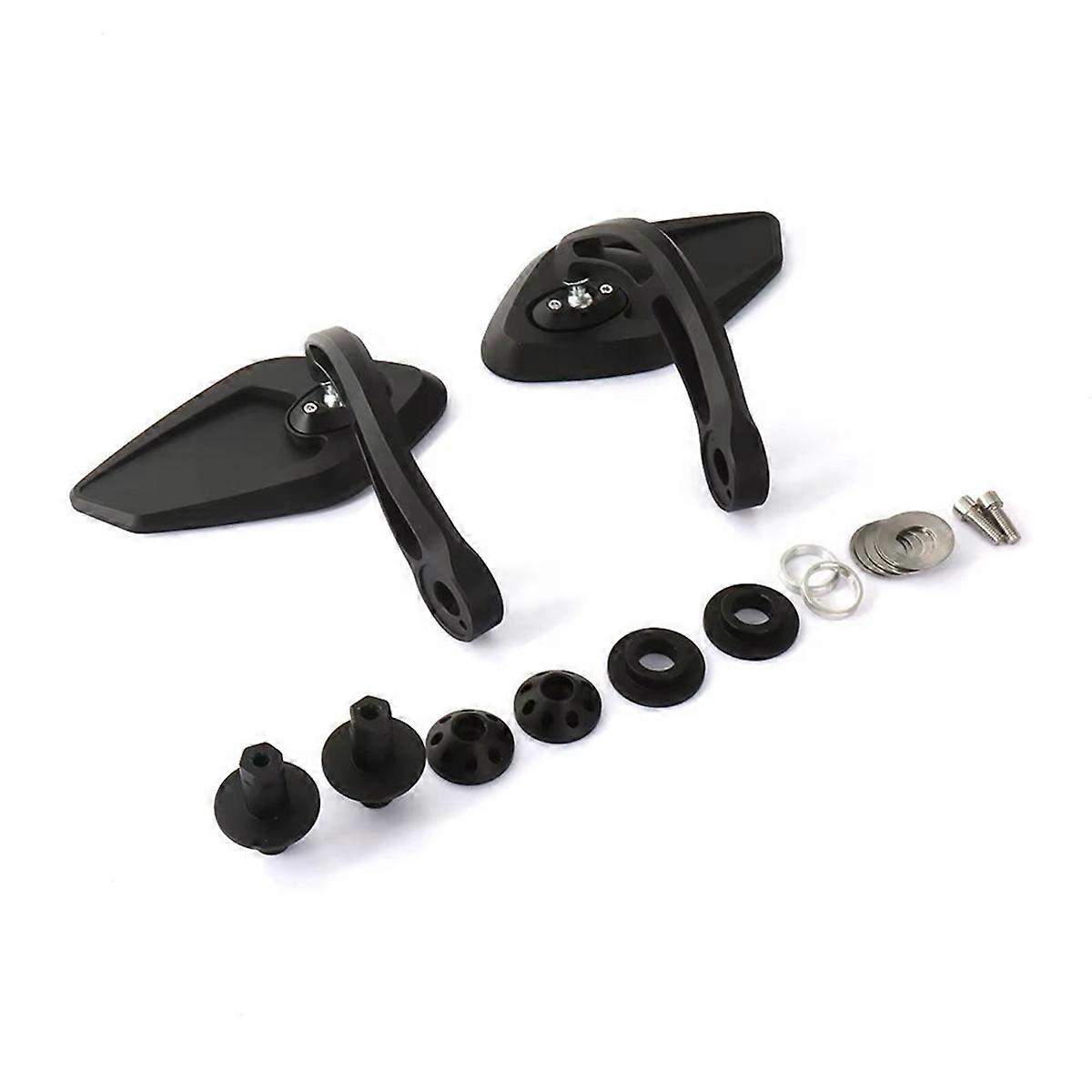 Motorcycle Rearview Mirror Handlebar Mirror Kit Black