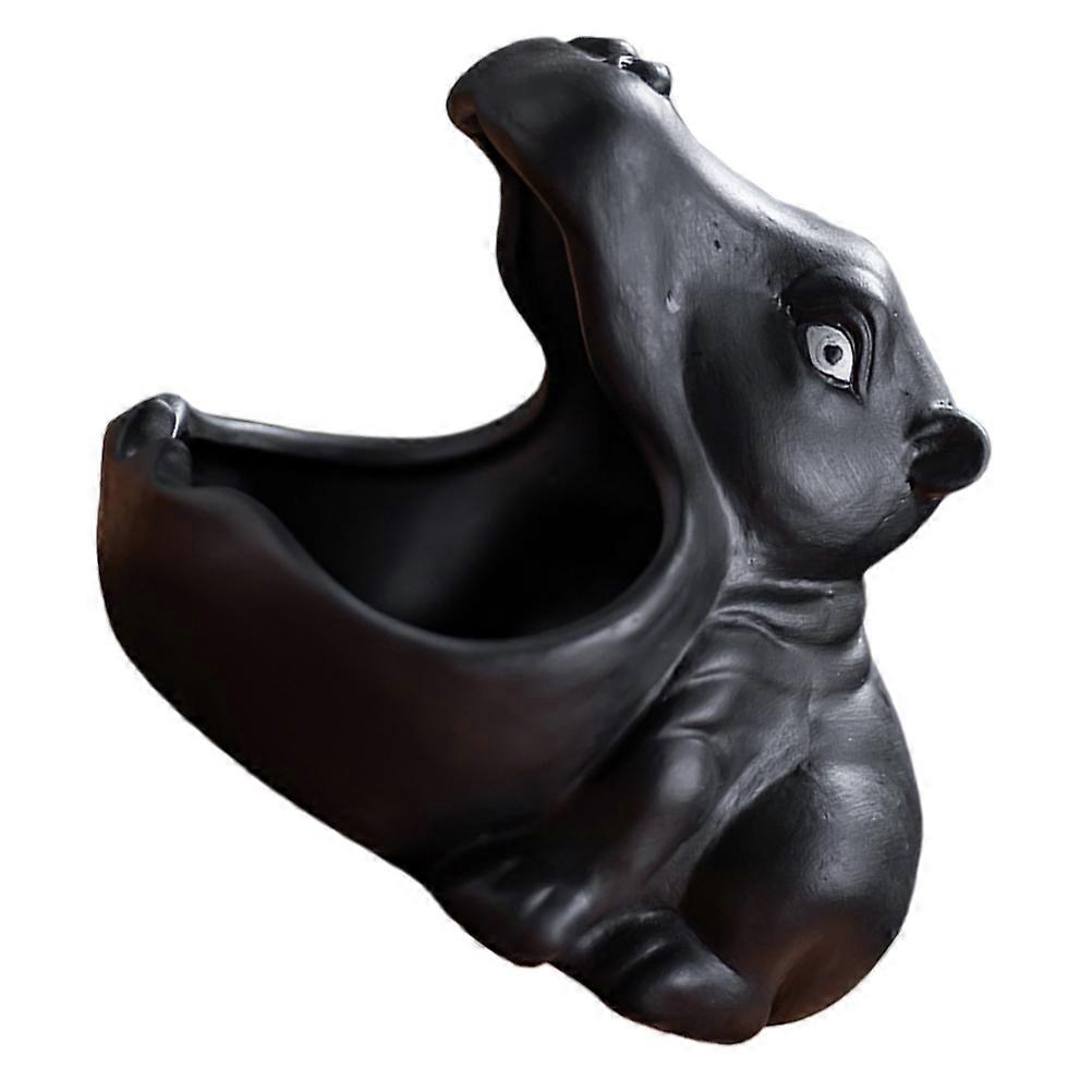 Household Ashtray Ceramic Hippo for Home Use 2Pcs Creative Ashtrays