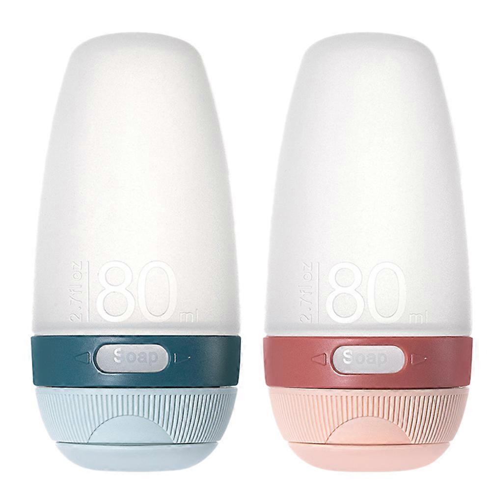 Assorted Color Silicone Bottles for Storage 2Pcs Portable Refillable Travel Bottles