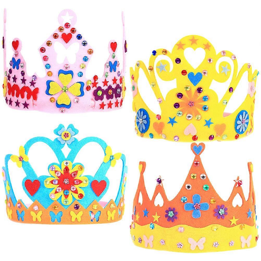 DIY Birthday Crown Kit Kids Crowns for Decor 8Sets Assorted Colors Included