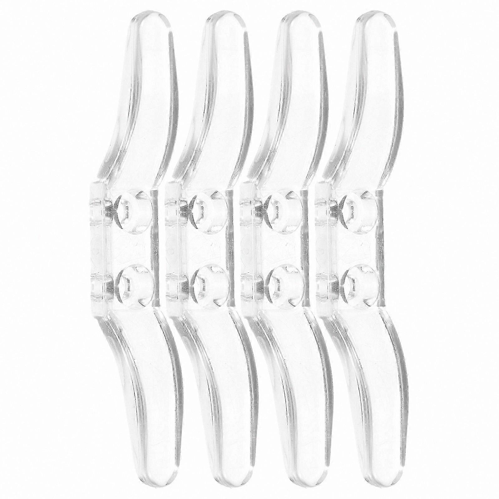 Clear Roller Curtain Hooks with Blind Cord Winder for Home Use, 8 Sets Included