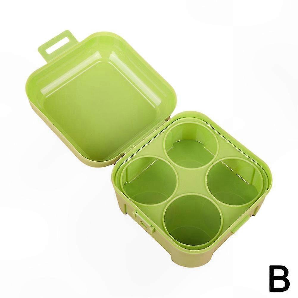 4-Compartment Colorful Egg Storage Organizer Box