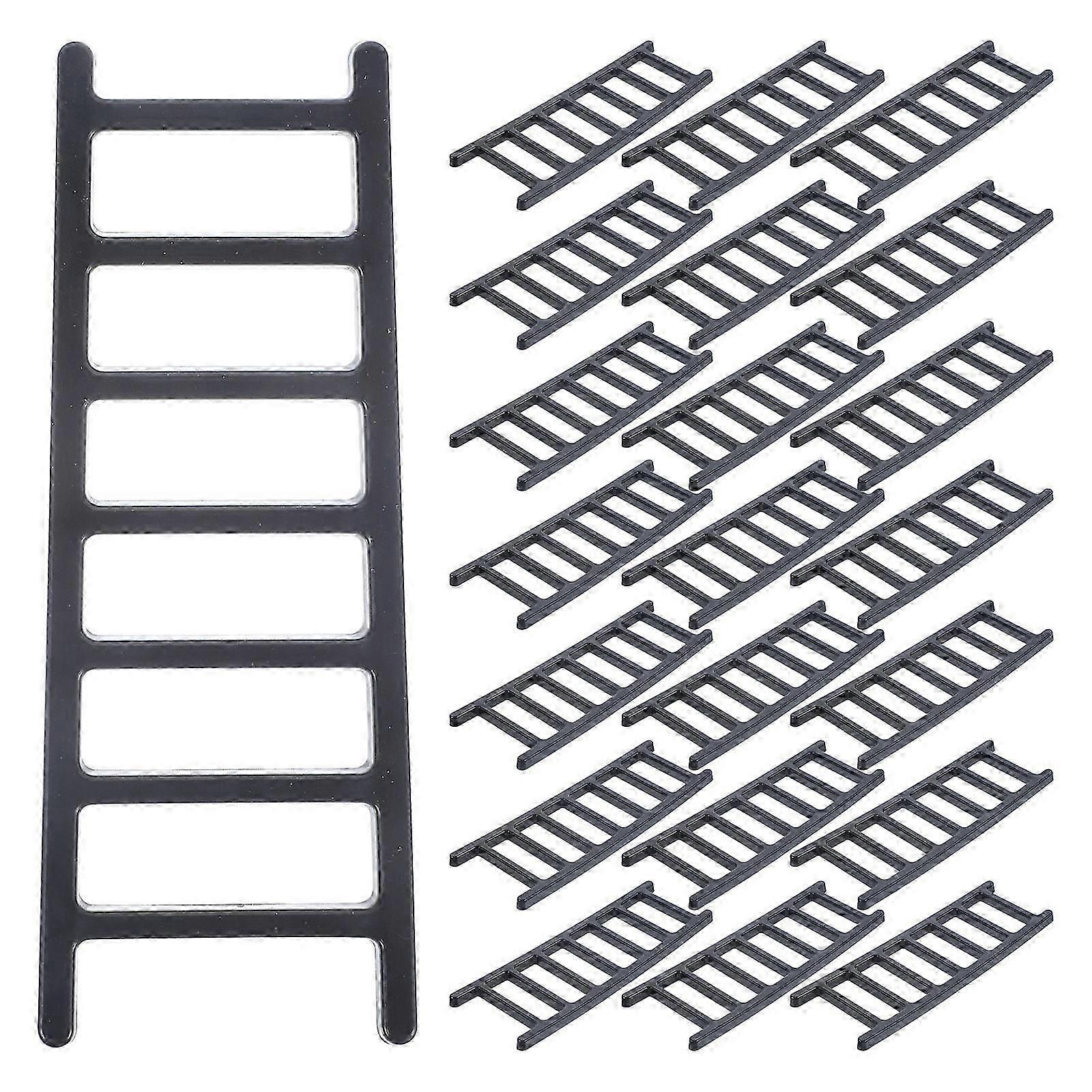 30 Pcs Creative Ladder Shape Cake Toppers Sponge Birthday Cake Insert Cards
