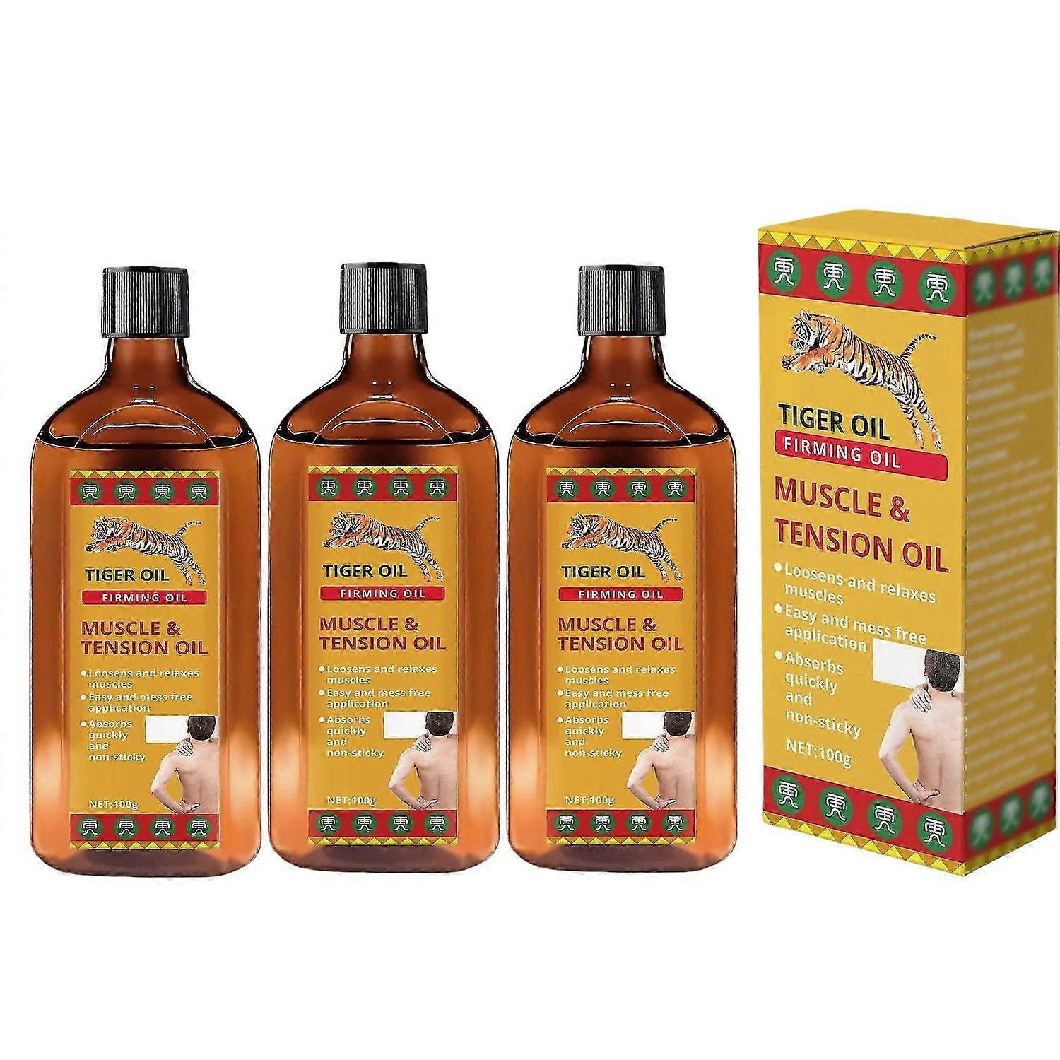 שמן טיגריס סיני מרפא 3X, פעיל להרפיית שרירים, שמן עיסוי סיני להקלה על כאבים ופציעות