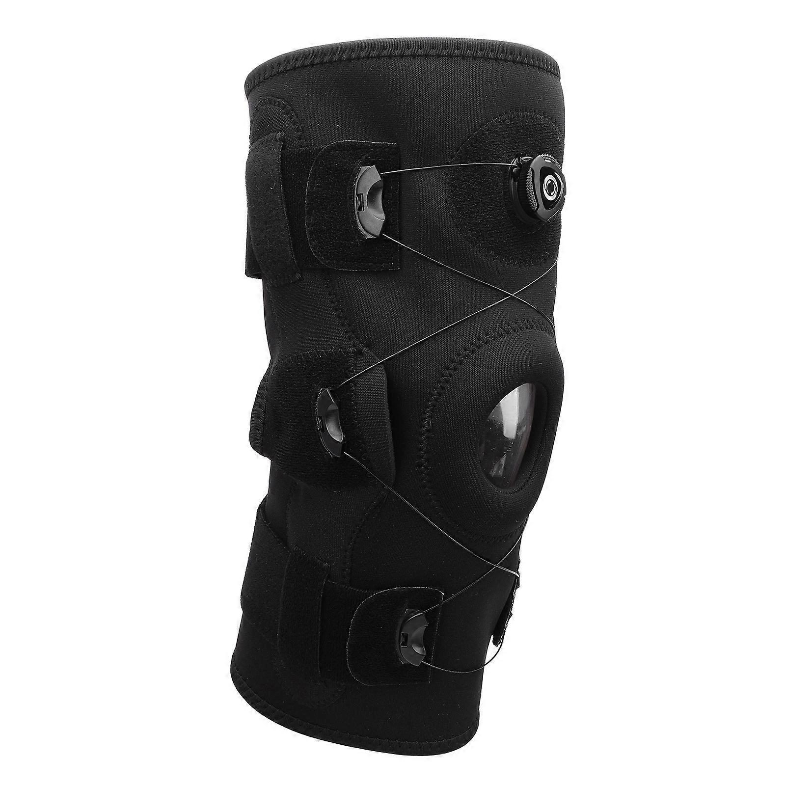 Knee Brace High Elasticity Lightweight Breathable Adjustable EVA Shock Absorbing Pad Knee Support for Sports Recovery Men Average Size L 