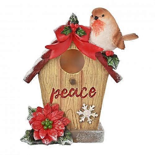 Robin Bird House Figurine