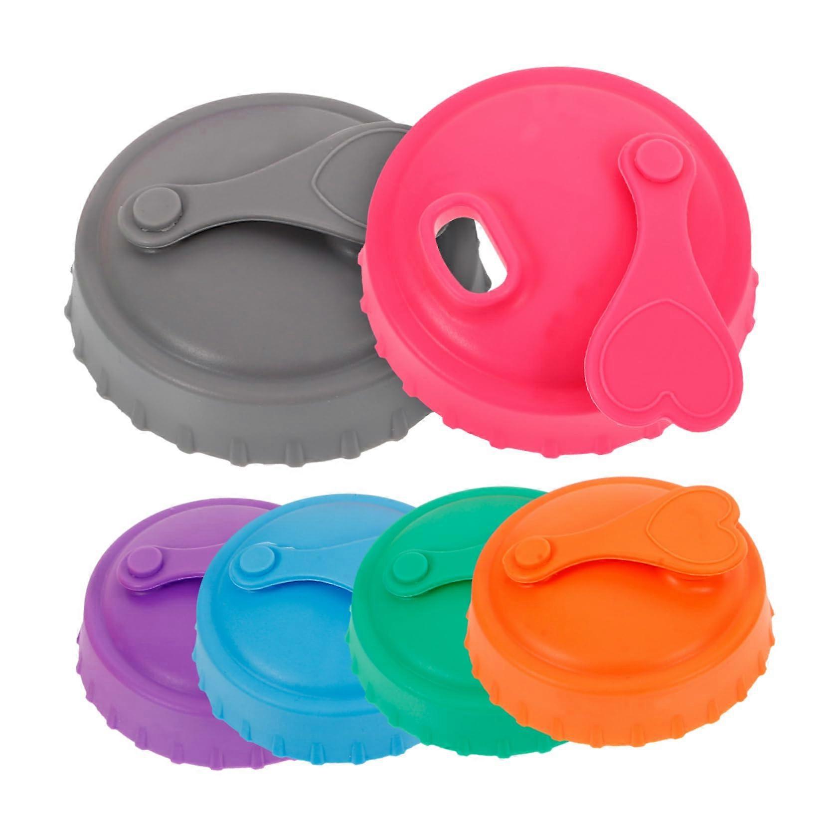 Silicone Soda Can Lids 6Pack  Reusable Can Caps, FoodGrade Silicone, Fits Most Standard Soda Cans