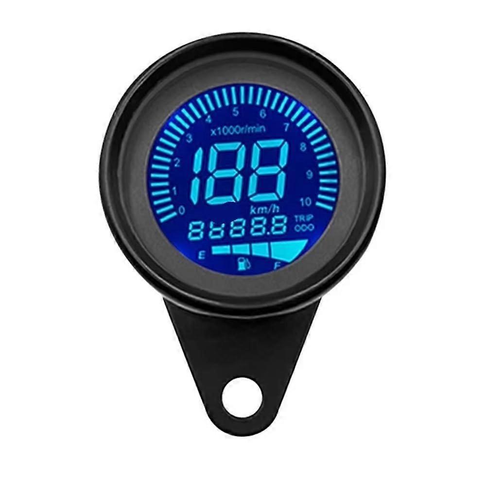 Motorcycle Speedometer Digital Tachometer Odometer Dual Tachometer Instrument Panel Black Universal Fit