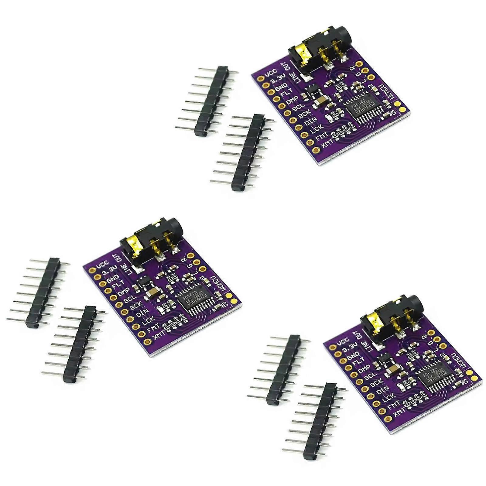Premium CJMCU-5102 I2S Audios Decoders Module For HiFi Sound Output for Raspberry Applications Low Power Design Multicolor