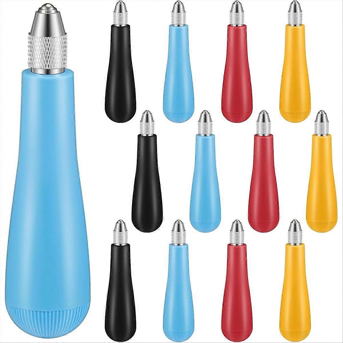 12 Pack Linoleum Cutter Handles, Craft Linocut Tools Linoleum Blocks Handles for Printmaking Carvin