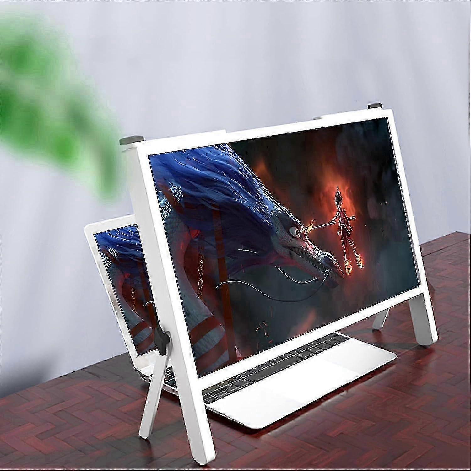 Screen Magnifier for Computer Monitor, Ultra-Clear Blu-ray 3X Magnifying Lens, Amplifier Desktop, for Olders, Families