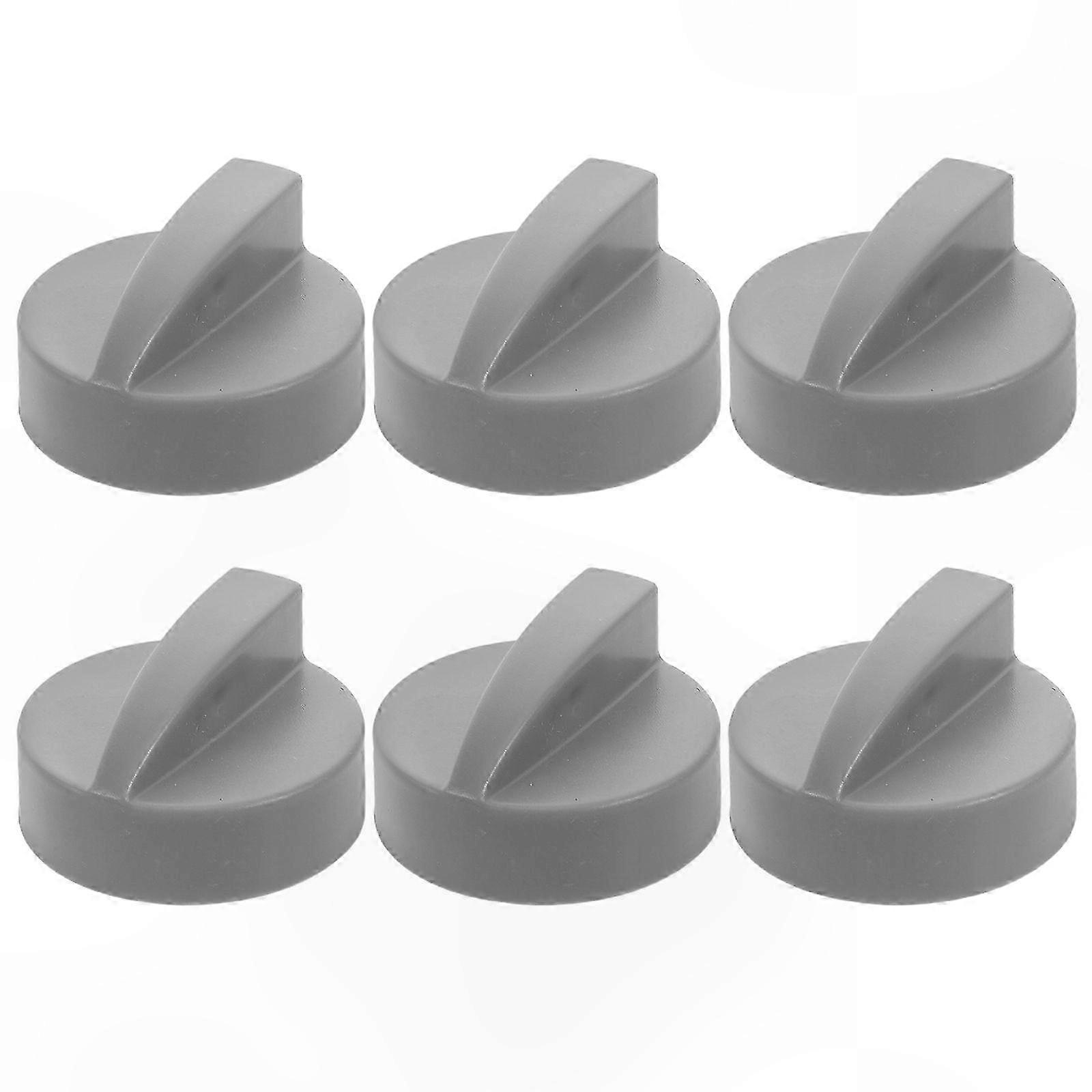 6pcs Universal Toy Stove Knobs Pretend Play Kitchen Gas Heater Button Accessories Replacement Control Knobs for Dollhouse Appliances