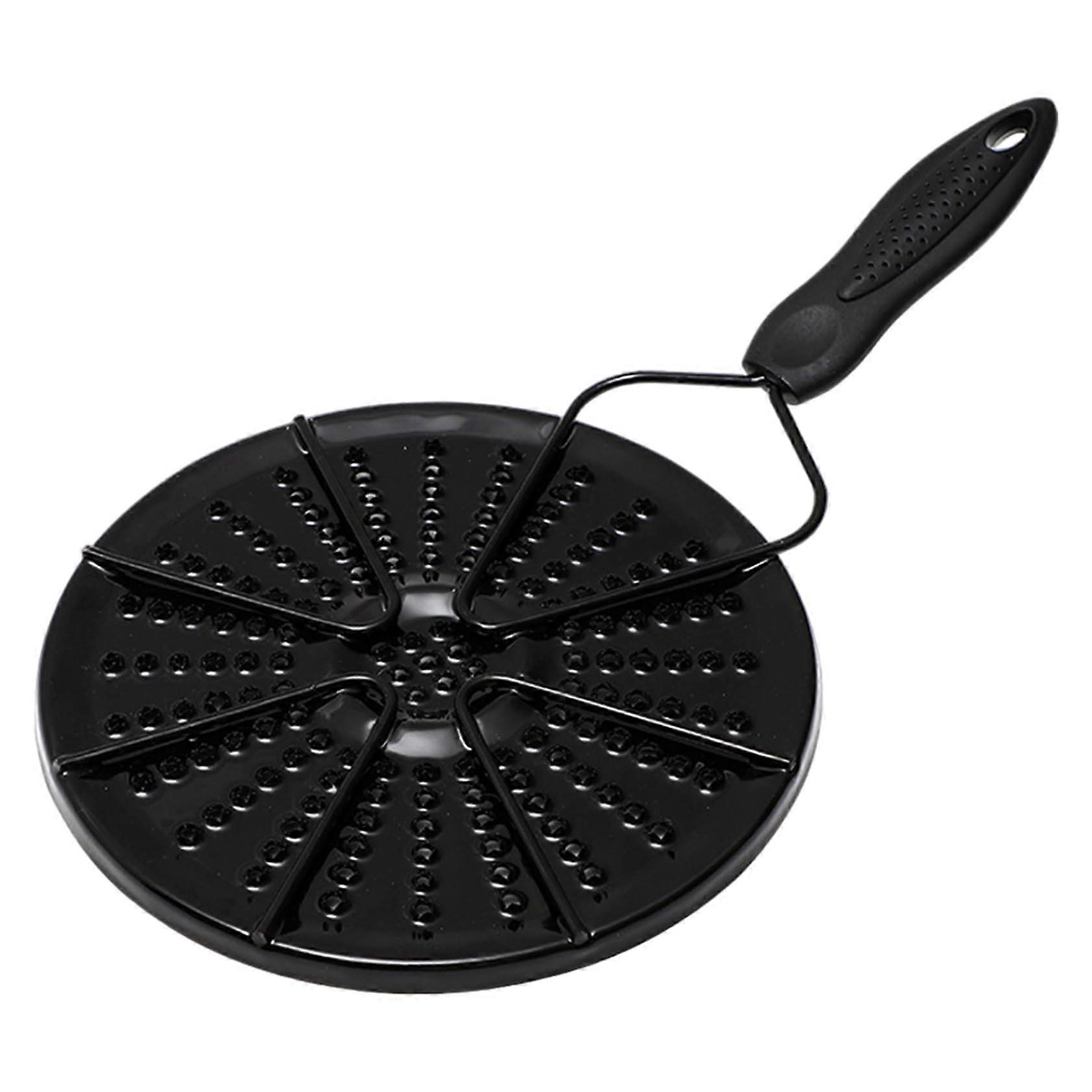 Heat Diffuser for Gas Stove 7.5Inch EnamelCoated Iron Tortilla Grill with Handle and Hanging Hole for Flatbread