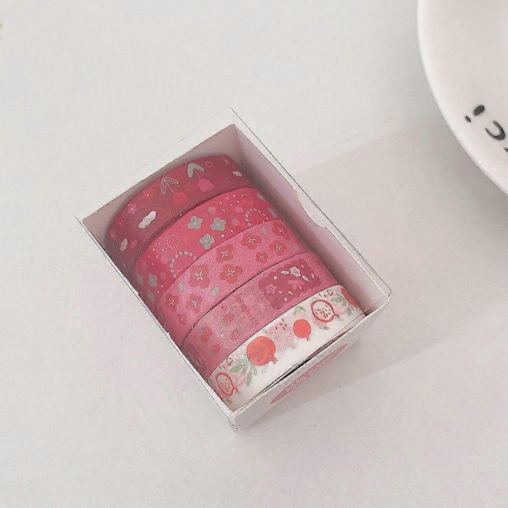 5Rolls/box Decorative Diary Journal Masking Tape Set Washi Tape DIY Scrapbooking Basic Pattern