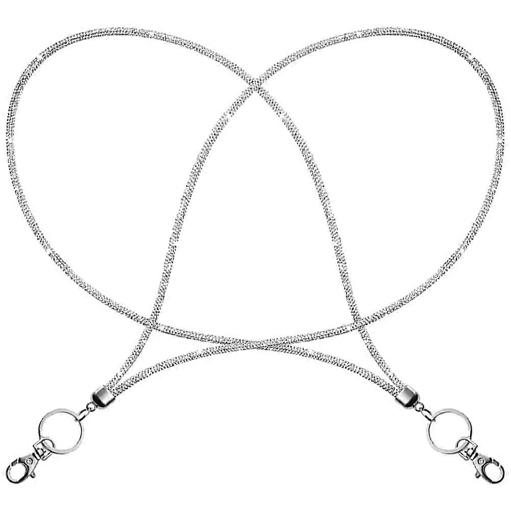 2Pcs Office Keychain with Rhinestones Metal for Convenient Daily Use