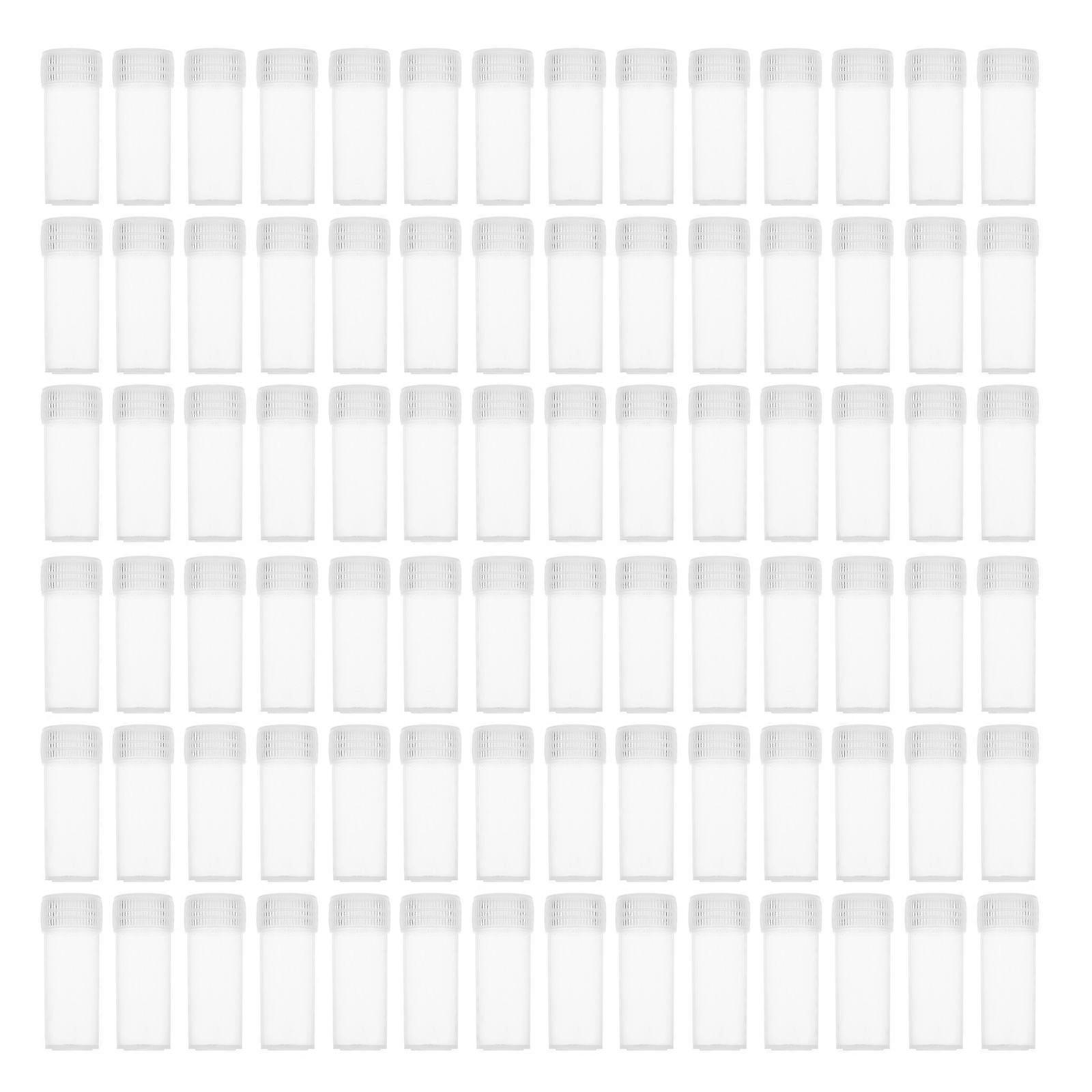 100pcs Small Plastic Vials With Lids Transparent Test Tubes For Lab Sample Storage Leak-Proof And Portable Mini Sample Containers For Liquid And Powde